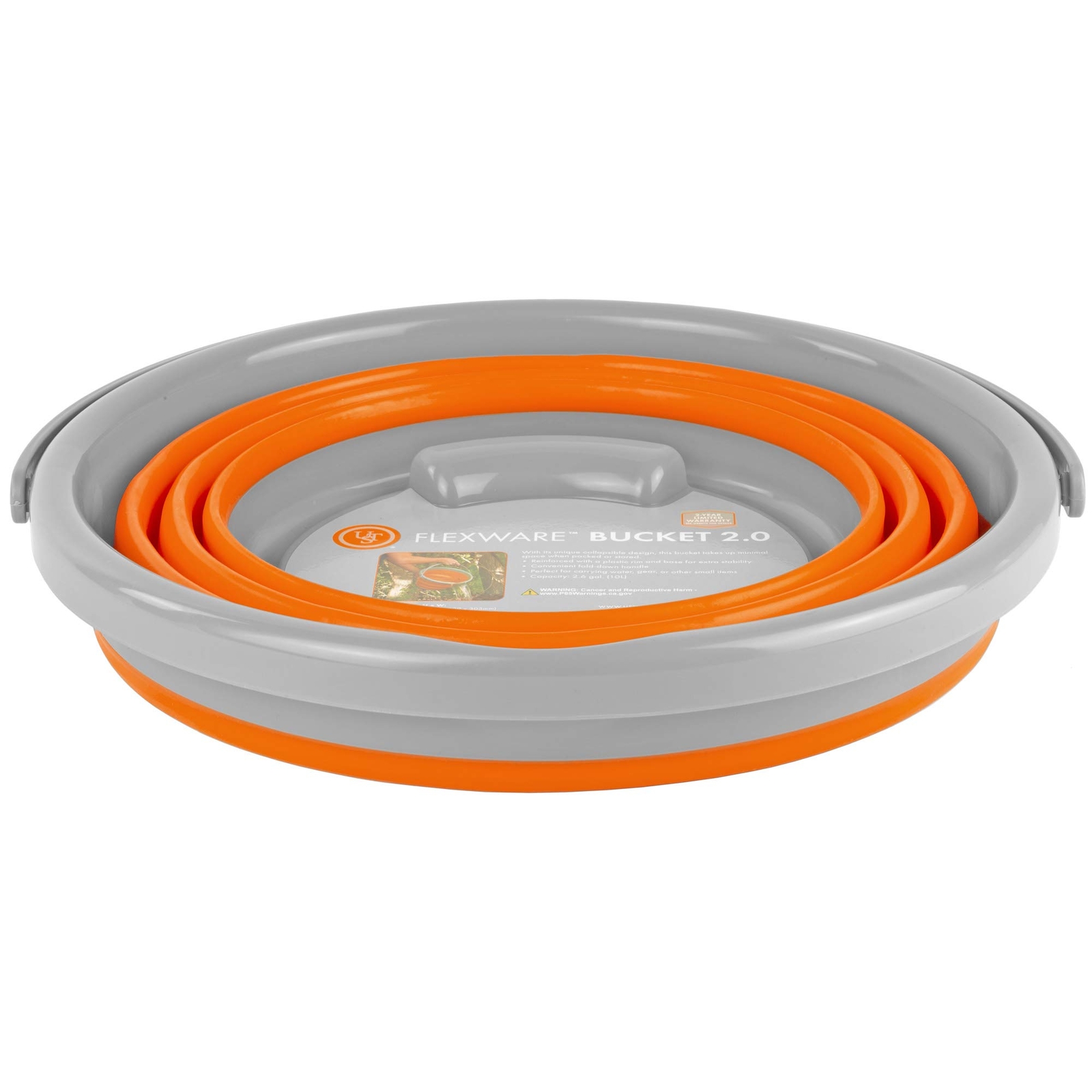 ust Flexware Collapsible Bucket 2.0, 2.64 Gallon, Orange (20-12267)