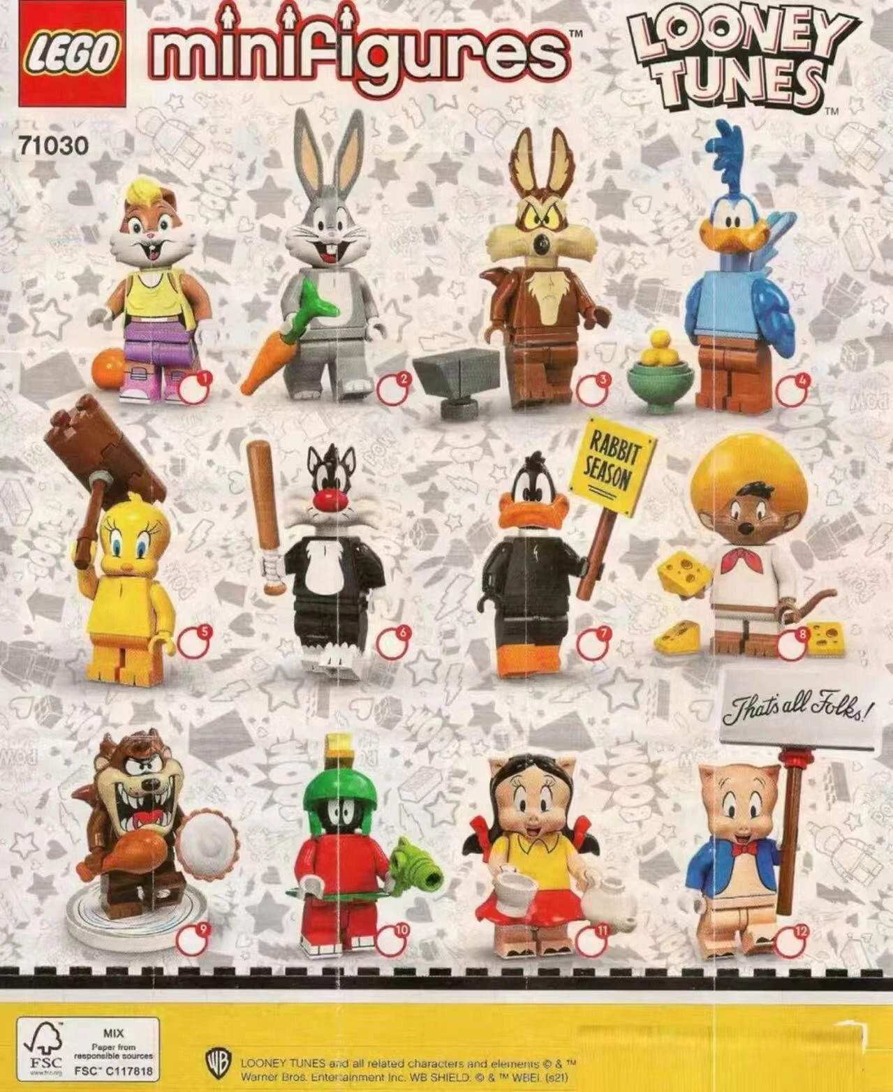 LEGO 71030 Looney Tunes Minifigures – Complete Set of 12 | NEW & SEALED
