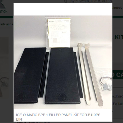 ICE-O-MATIC BPF-1 FILLER PANEL KIT FOR B110PS BIN #BPF-1