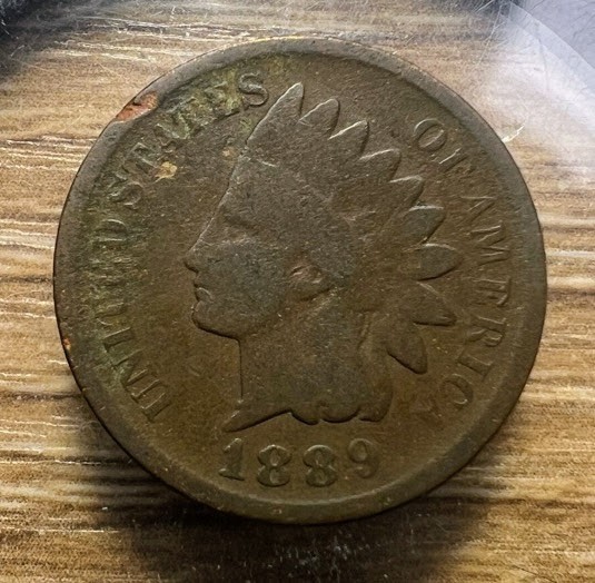 1889 Indian Head Cent - Actual Coin Shown - Free Shipping & Tracking INV#44