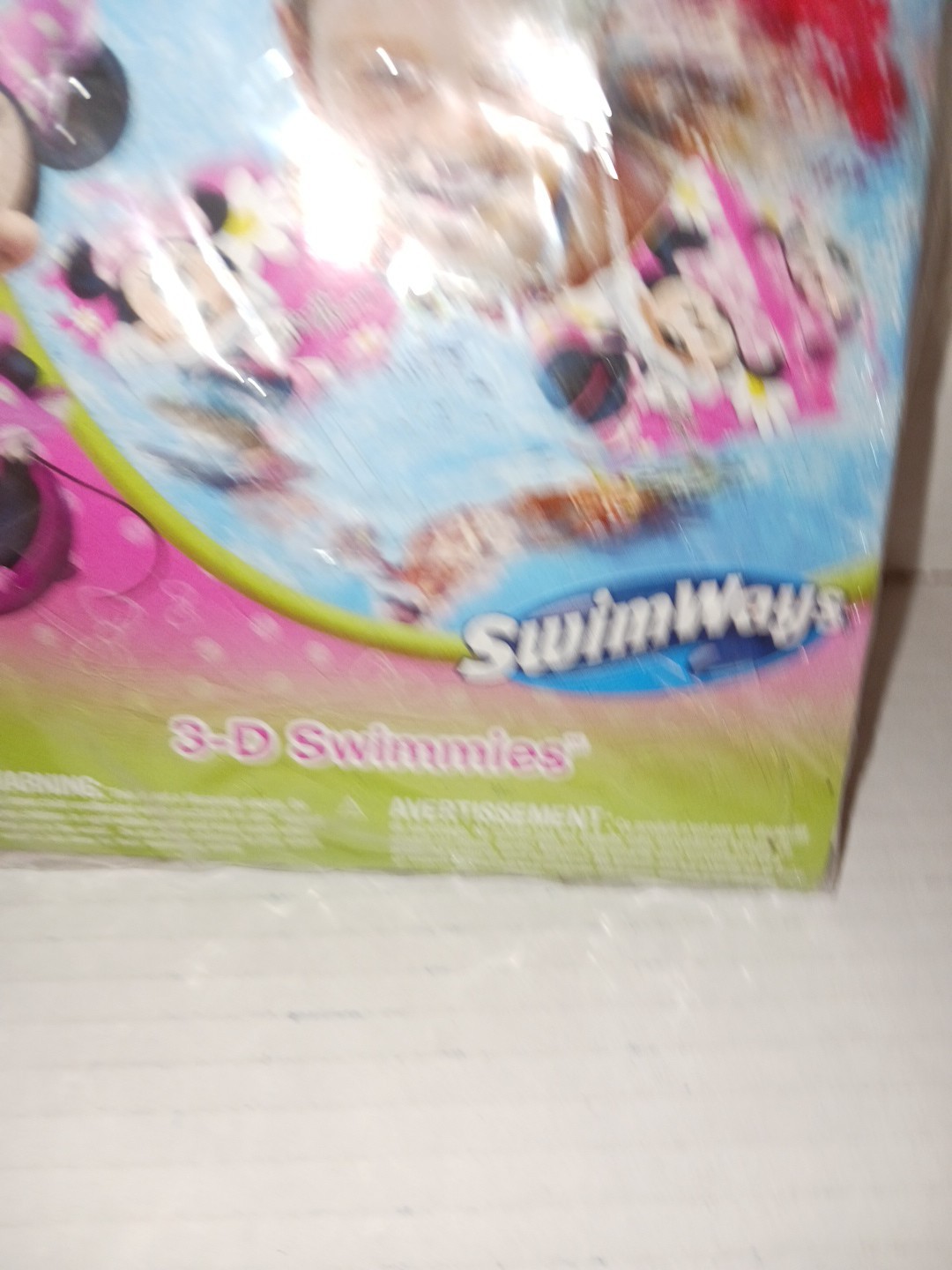 Disney Minnie Mouse 3D Swimmies Inflatable Arm Floaties Age 3-5 Repair Patch Inc