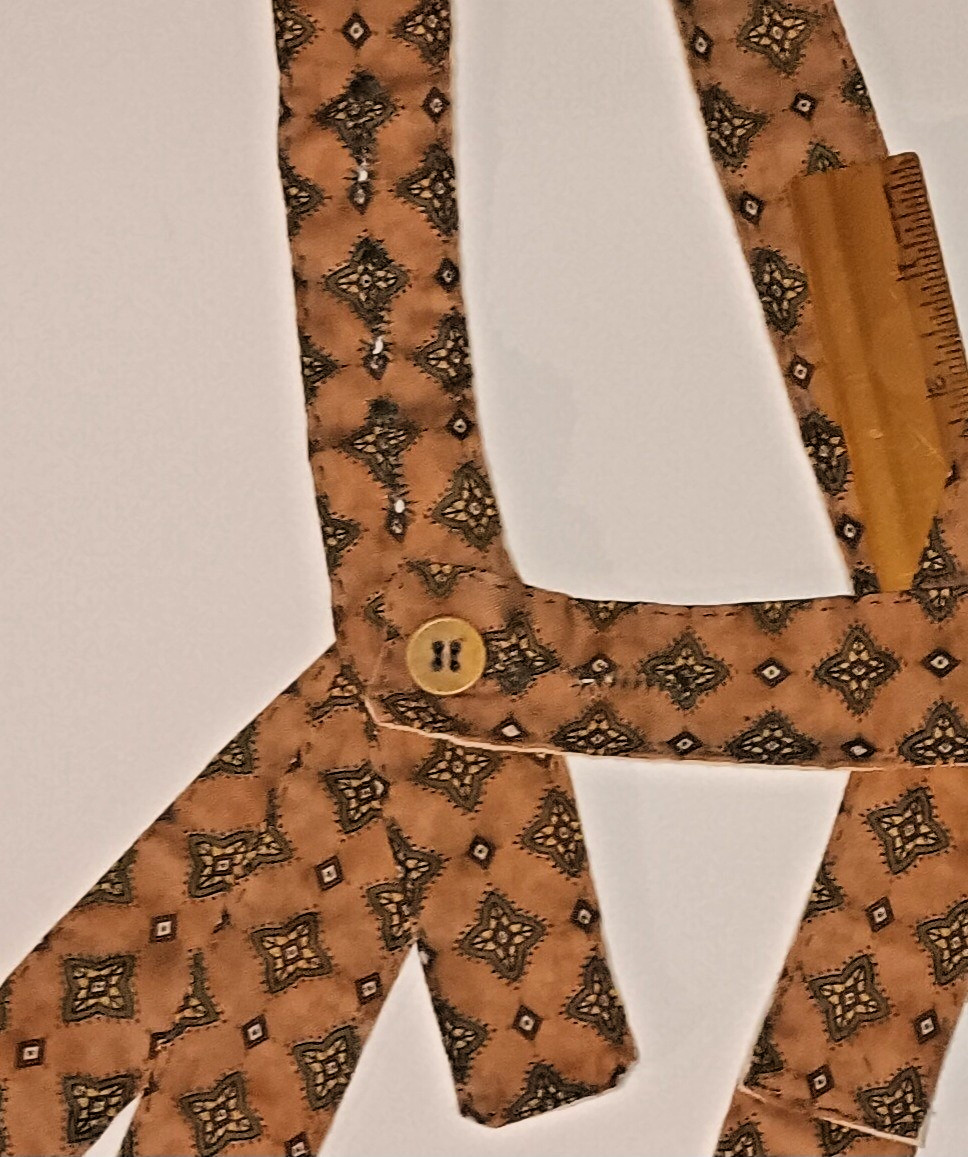 Civil War HANDSEWN Suspender Braces REDUCED SHOULDER SLIP Golden Tan w/Green