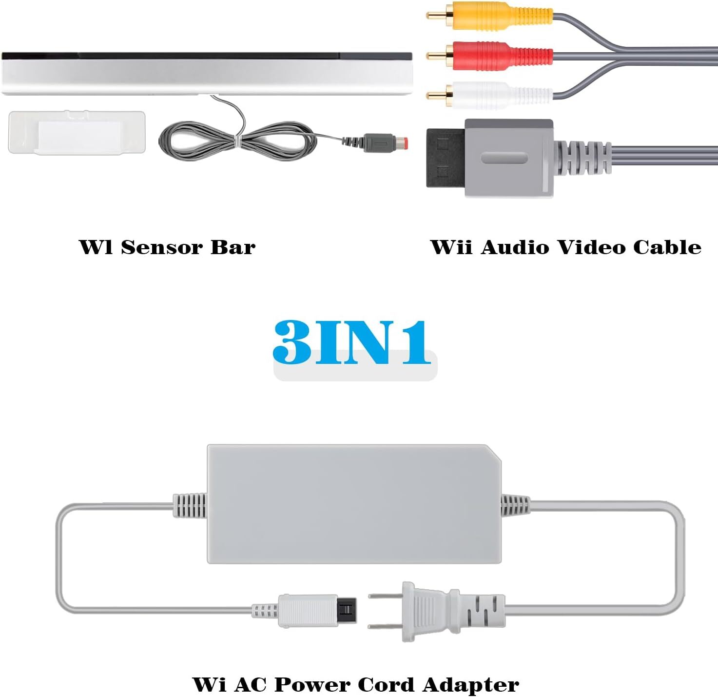 AC Power Supply Charging Adapter Cable Charger For Nintendo Wii U GamePad Lot