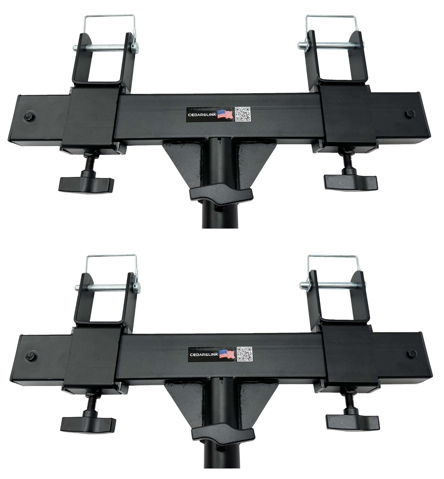 Pair Heavy Duty Black Triangle or Square Truss Adapter Bracket Crank Light Stand