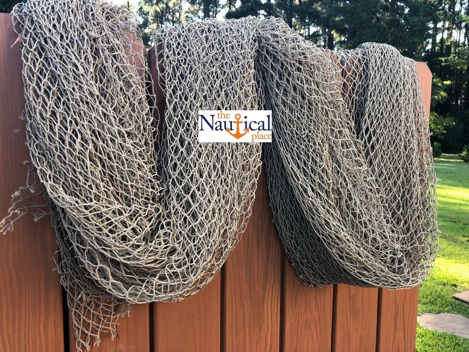 15 ft x 15 ft Heavy Knotted Large Fishing Net, Authentic Commercial Fish Netting