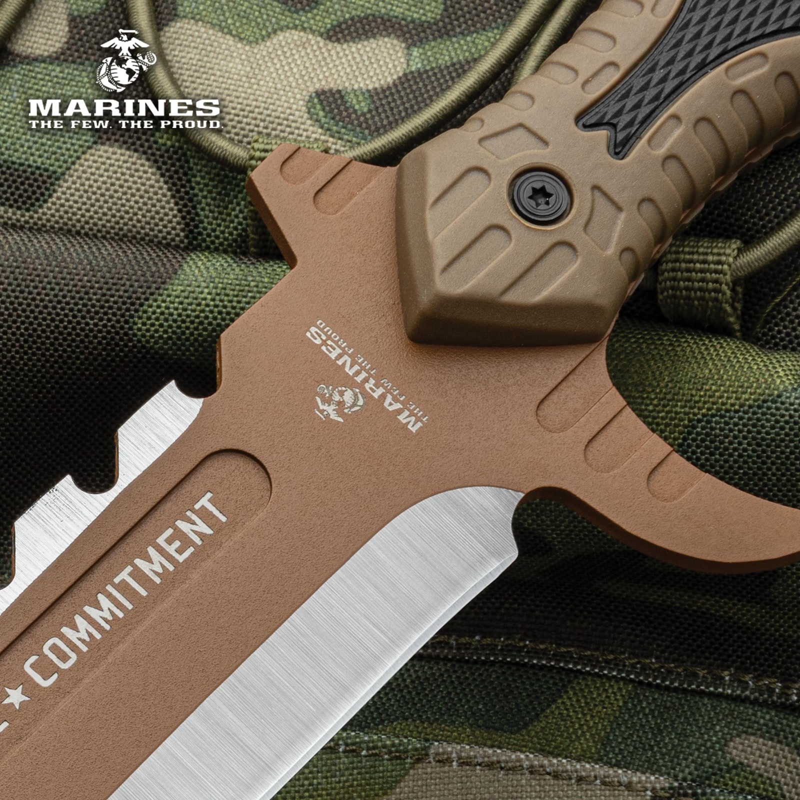 USMC Desert Ops Spartan Sword and Scabbard | Officially Licensed Tactical Sword