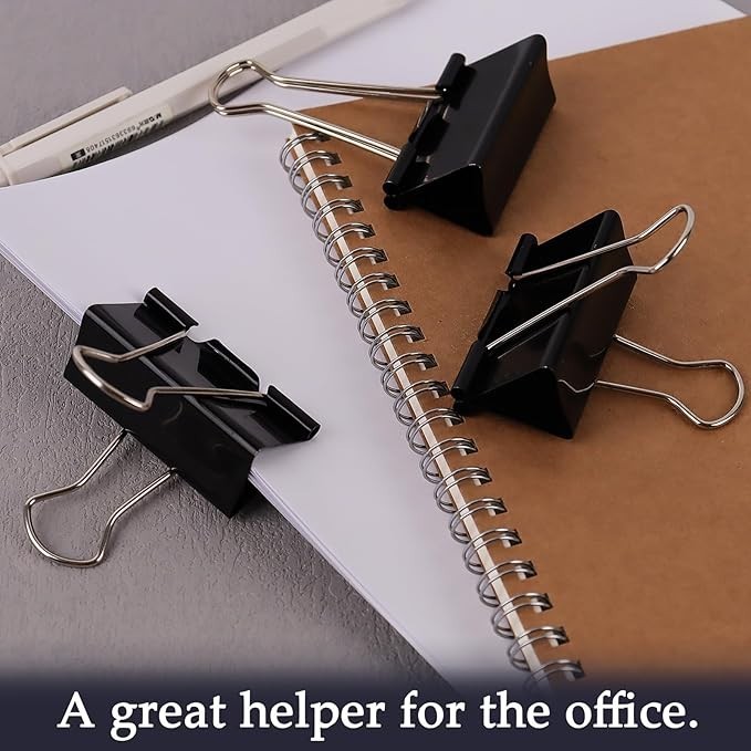 Extra Large Binder Clips (36 Pack) 2 Inch, Big Paper Clamps for Office Supplies