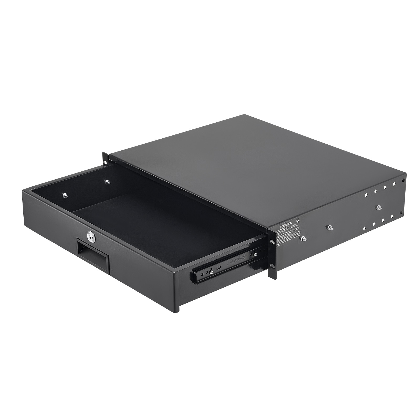 Uimoso 2U Rack Mount Drawer, Lockable, 50 lbs Capacity for 19-Inch Server Rack