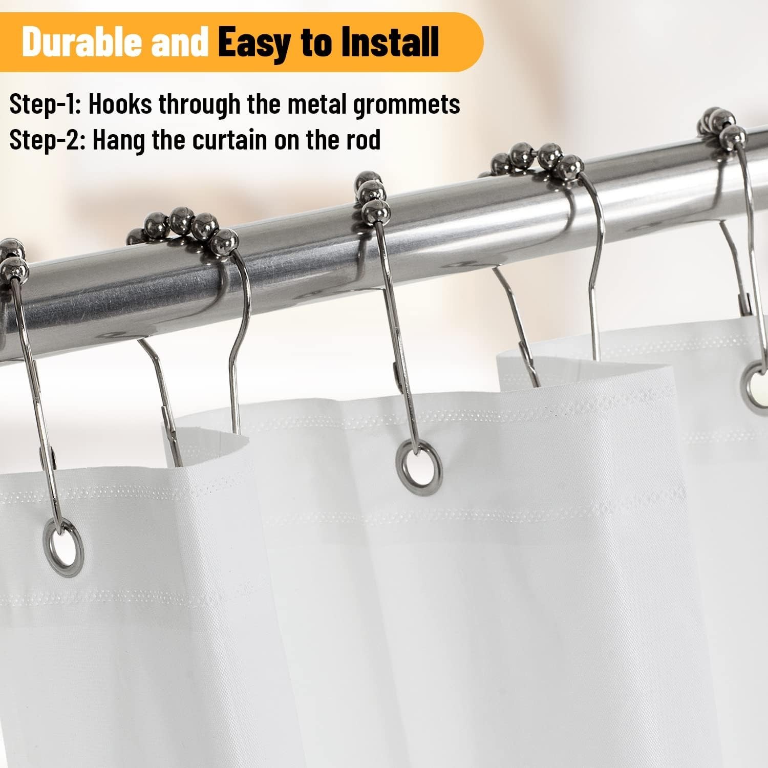 Bulk Lot of 12 Premium PEVA Waterproof Shower Curtain Liner with Metal Grommets