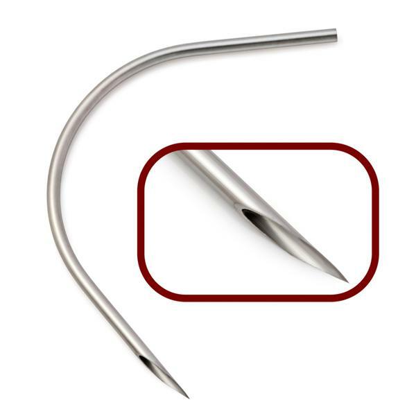 100 pcs Stainless Steel Straight or Curved Piercing Needles