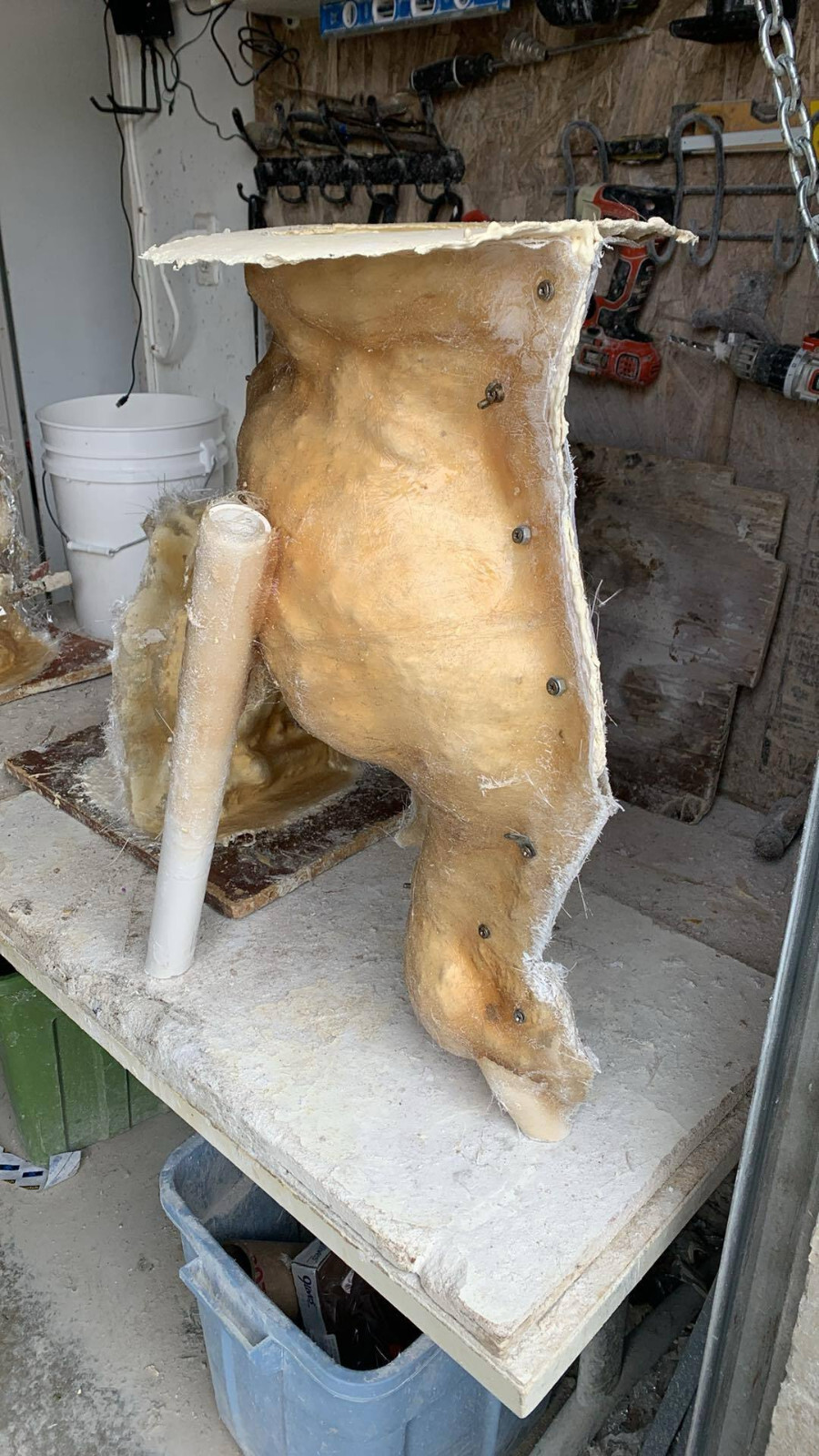 Latex and fiberglass backer mold new porche goose mold 24" tall