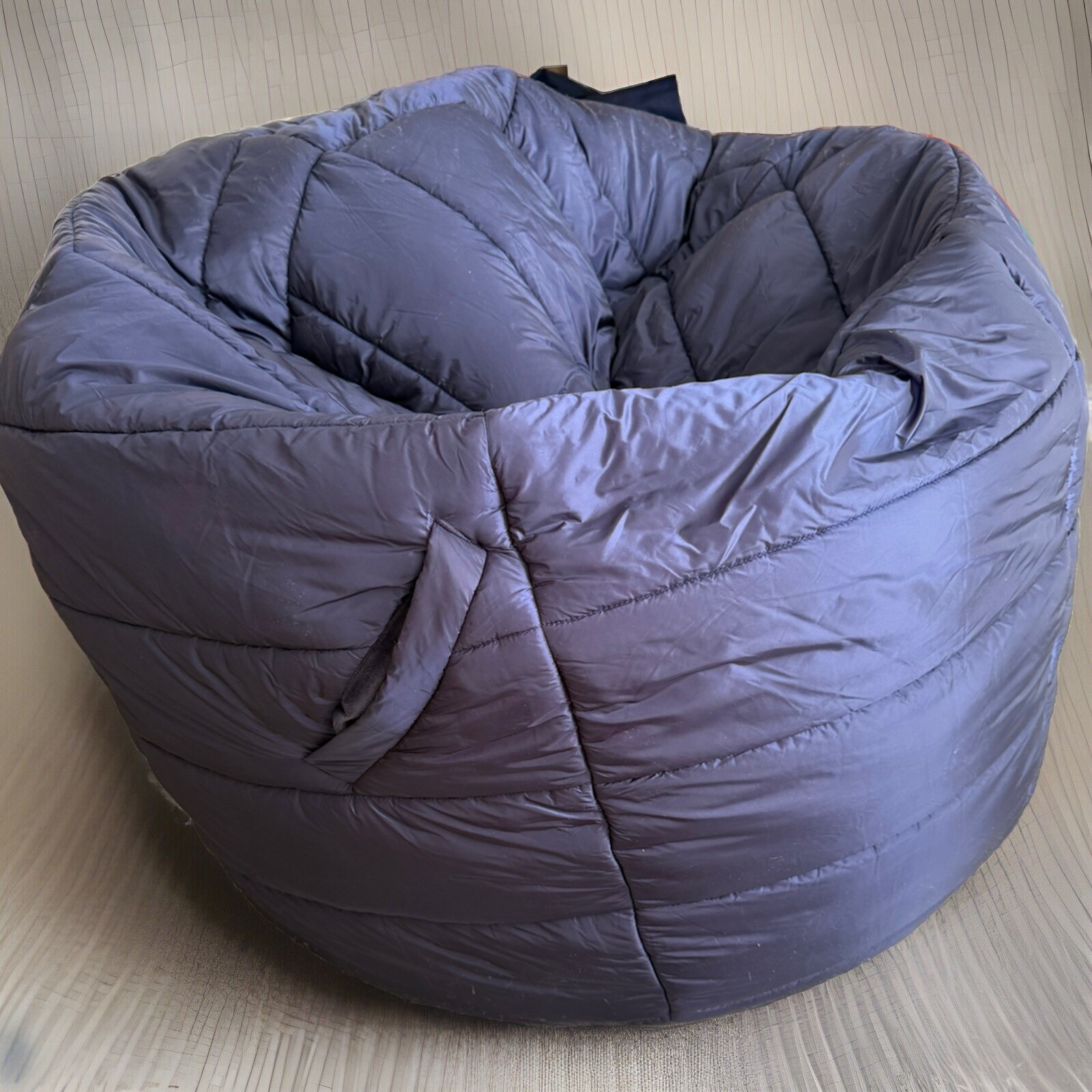 Pottery Barn Teen Navy Puffer Bean Bag Chair Slipcover Only