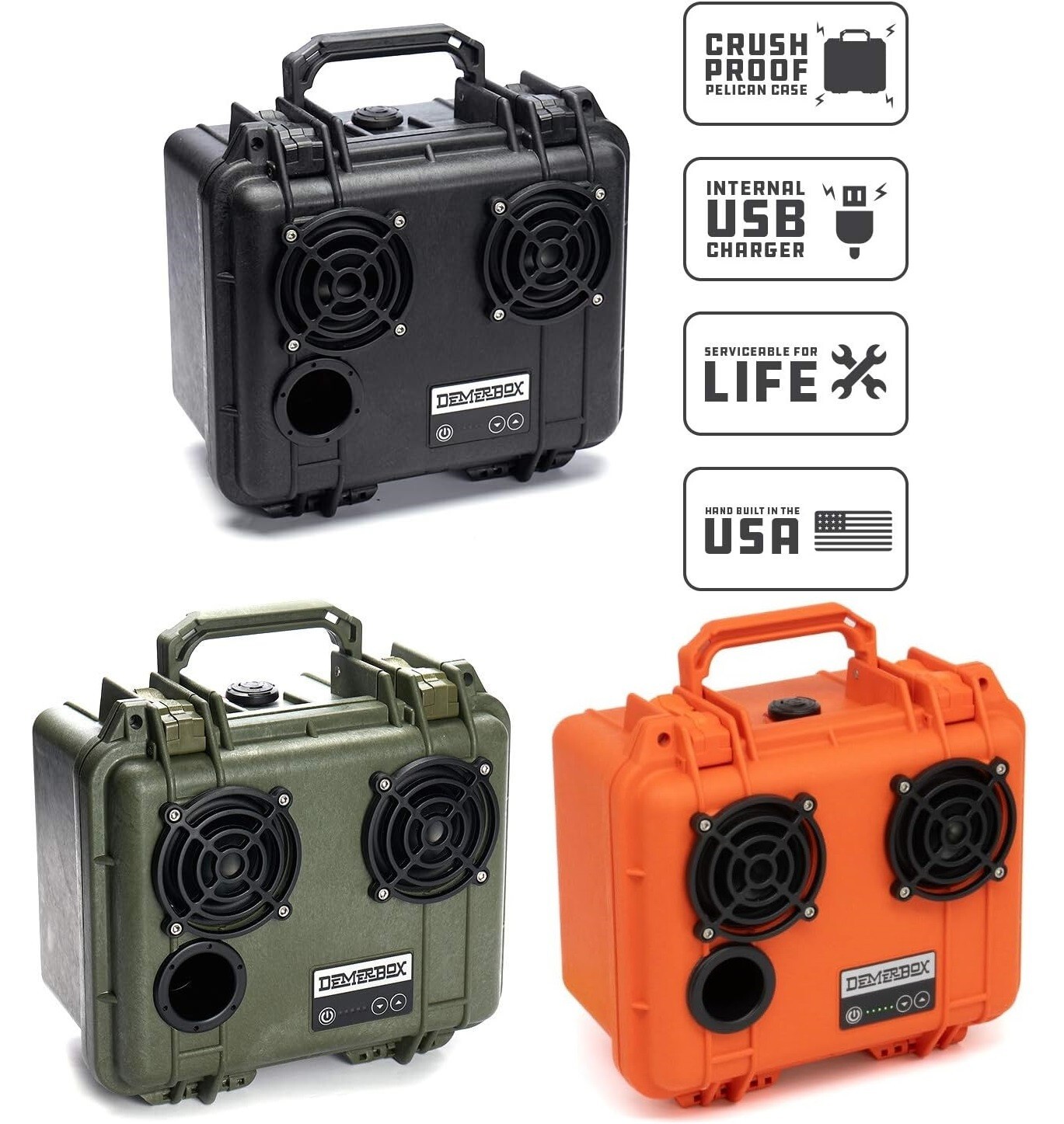 DemerBox DB2 Wireless Speaker Waterproof Portable Rugged Outdoor 40+ h Battery ✅