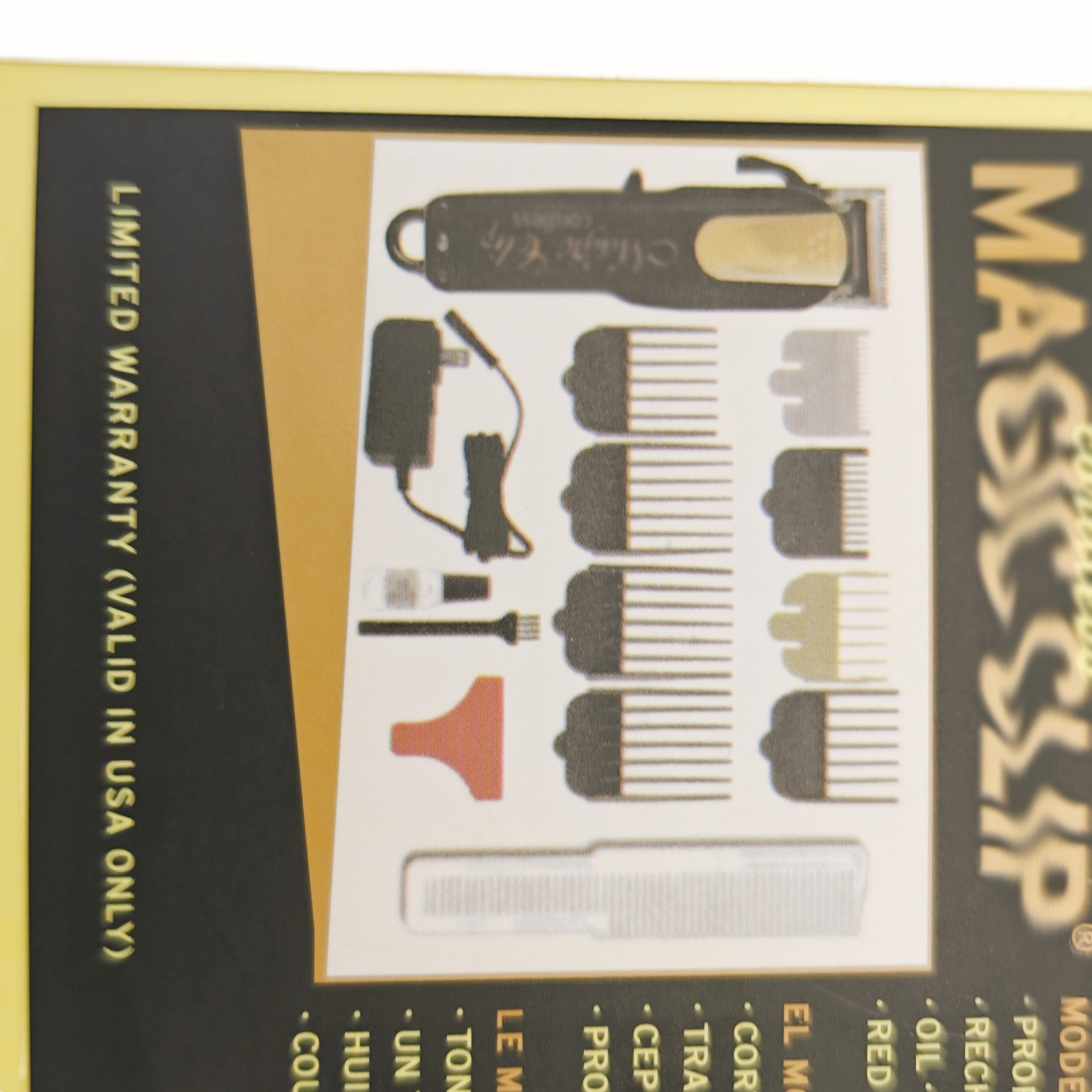 8148-100 Wahl Professional 5 Star Edition Gold Cordless Magic Clip Black New