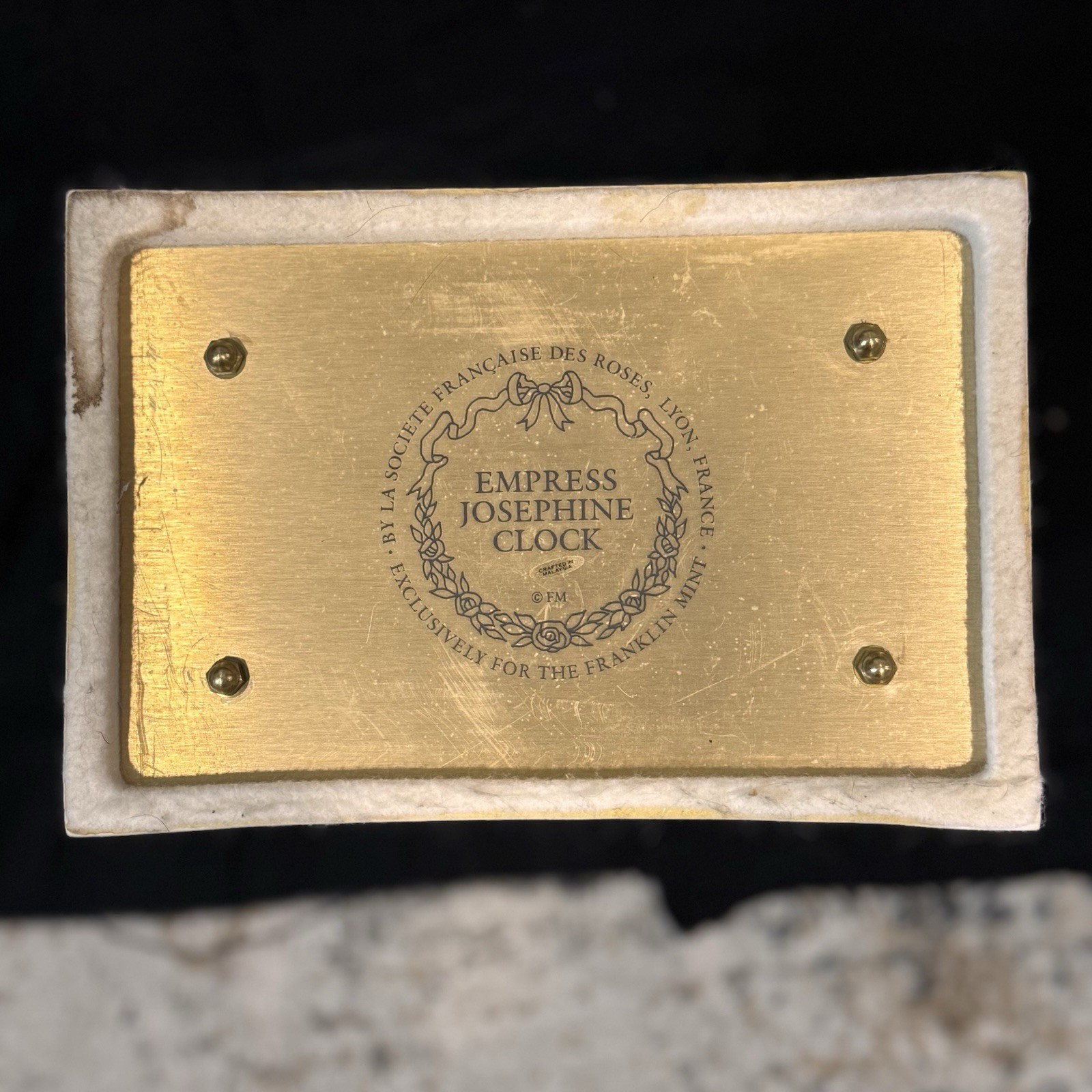 Franklin Mint & Hermle Empress Josephine bisque-porcelain clock