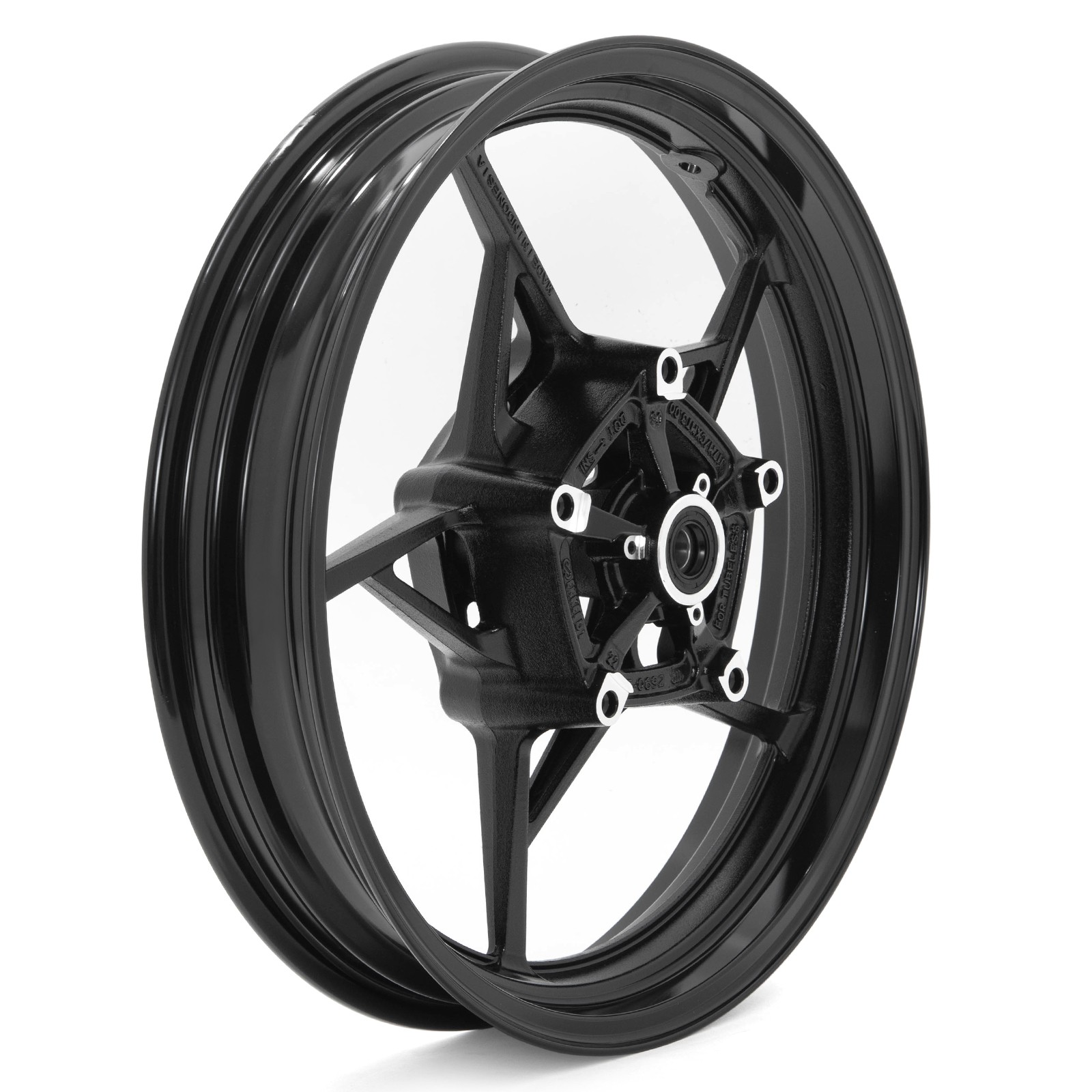 Black 17"x3" Front Wheel Tubeless Rim for Kawasaki Ninja 500R 2024 2025 Z500 SE