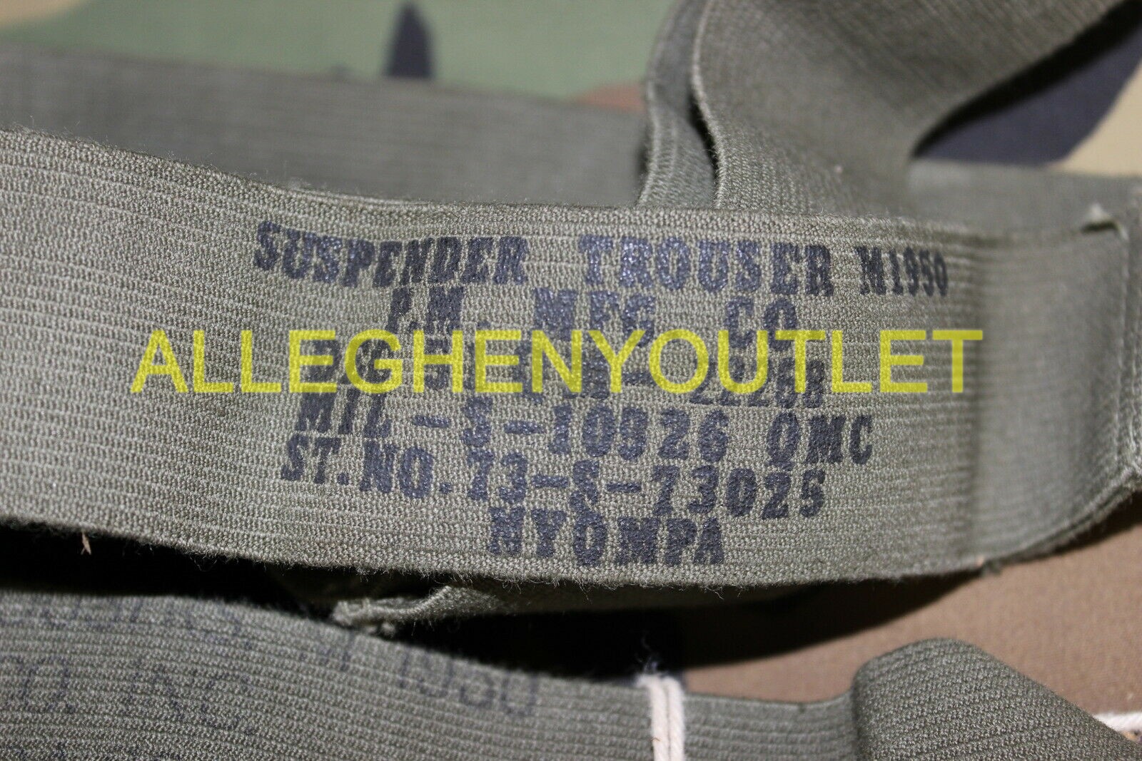 NEW USGI MILITARY ARMY M1950 SUSPENDERS OD GREEN Trouser / Pants BDU DCU Uniform