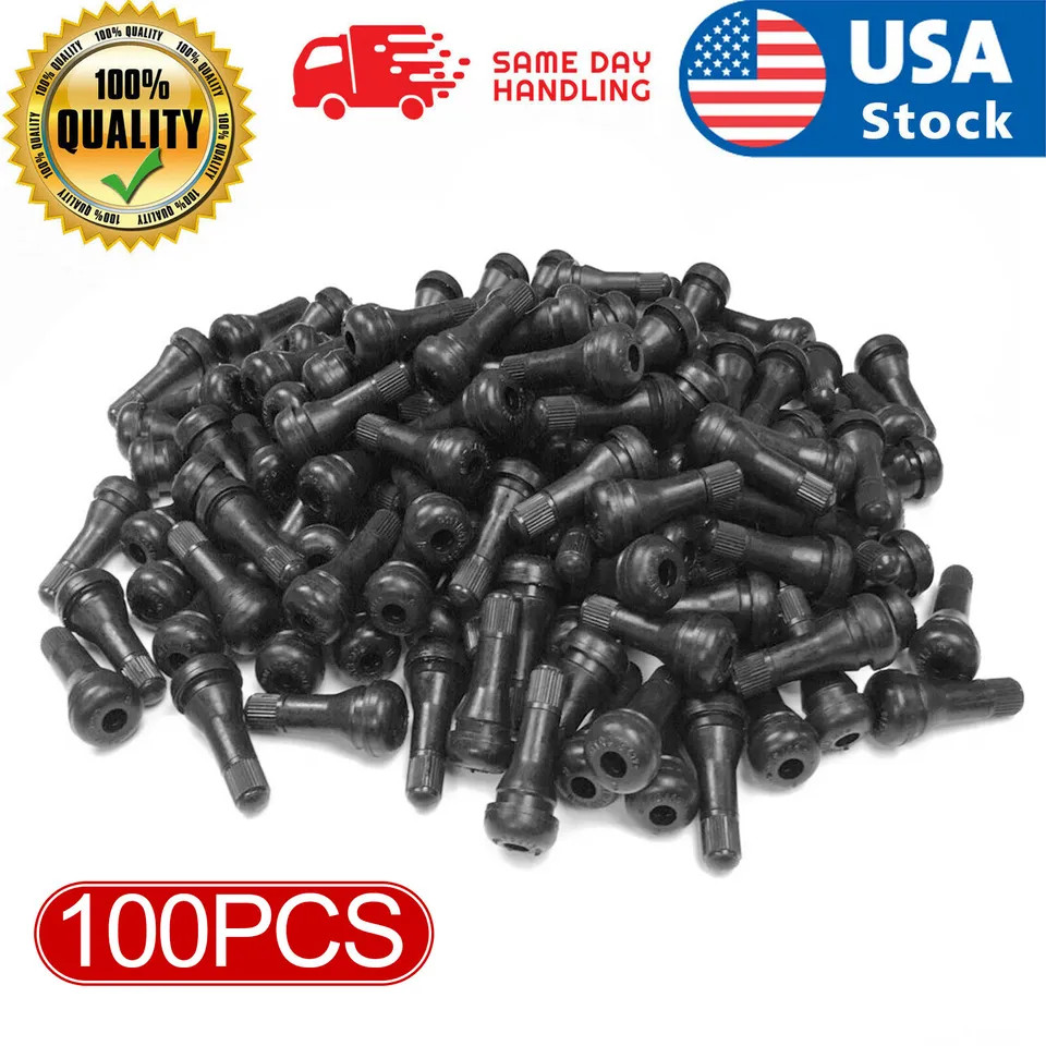 Tire VALVE STEMS TR 413 Snap-In Car Auto Short Rubber Tubeless Tyre Black