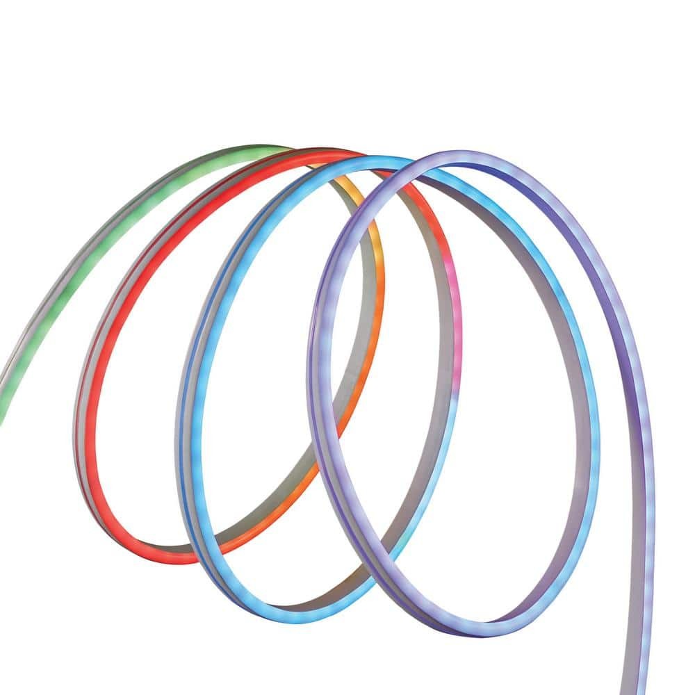 9 ft RGBWIC Color Changing Dimmable Plug-In LED Neon Flex Strip Light