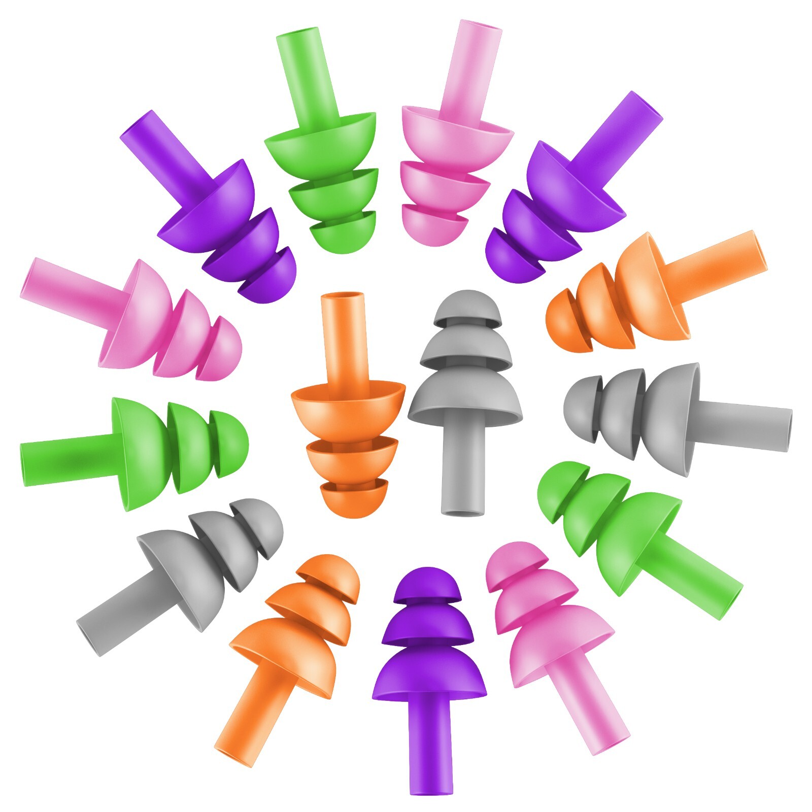 10-100 Pair Silicone Ear Plugs for Sleeping Shooting Swimming Hearing Protection