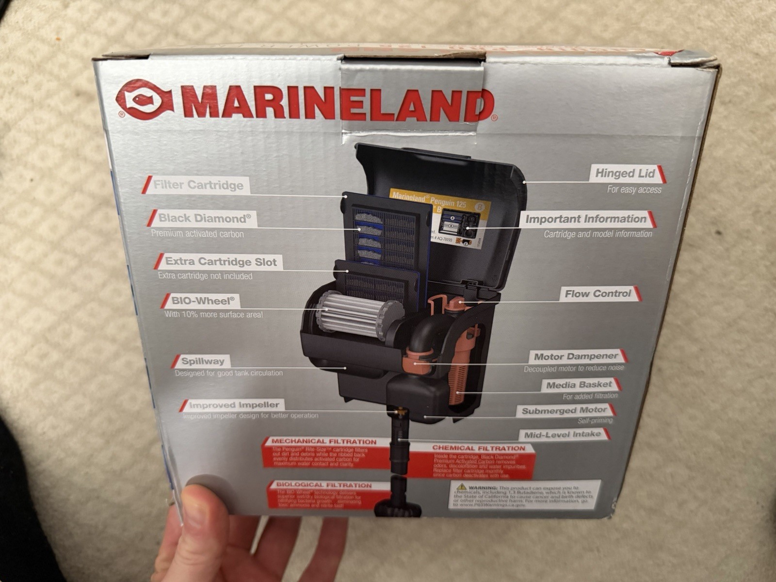 Marineland Penguin PRO 125 Power Filter Cartridge Up To 20 Gallons