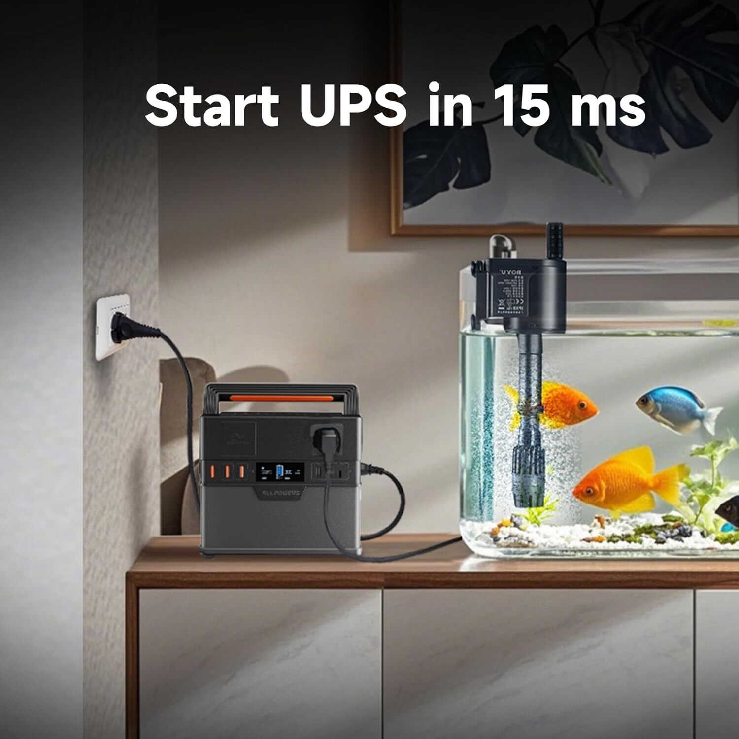 ALLPOWERS Portable Power Station 300W Solar Generator Backup Lithium Battery AC