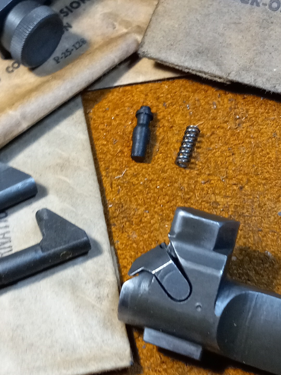 M1 Carbine Operating Slide Stop with Spring USGI NOS