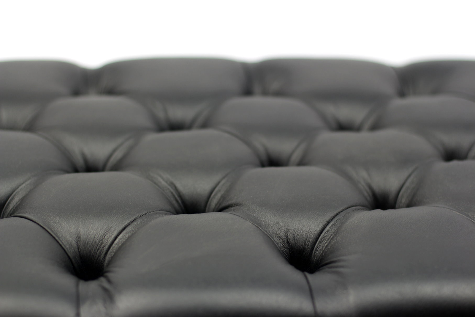 Genuine Leather Adjustable Piano Bench Seat - GRIFFIN Black Wood Keyboard Stool