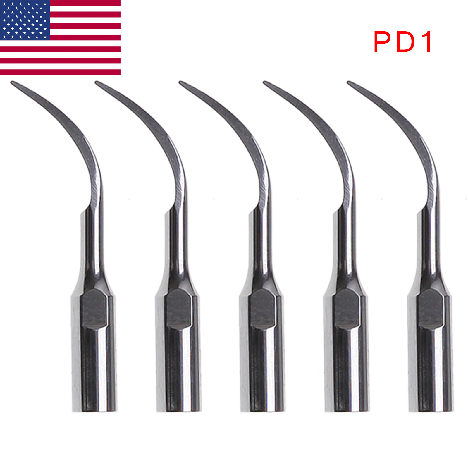 5-50*Dental Ultrasonic Piezo Scaler Tip P1 PD1 fit EMS Woodpecker DTE SATELEC st