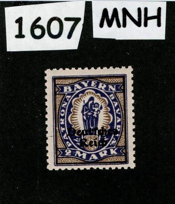 MNH stamp  Sc 269  German Republic Bavaria Bayern 1920 Overprint     #1607
