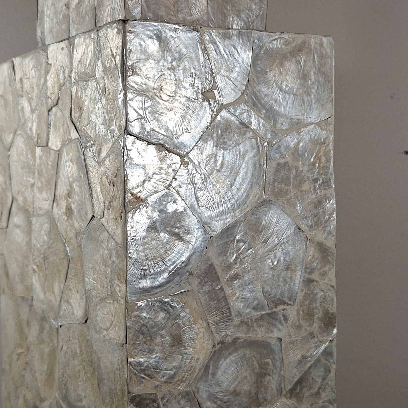 LARGE Natural Capiz Shell Asian Lidded Vase (Mother of Pearl) -20" FREE SHIPPING