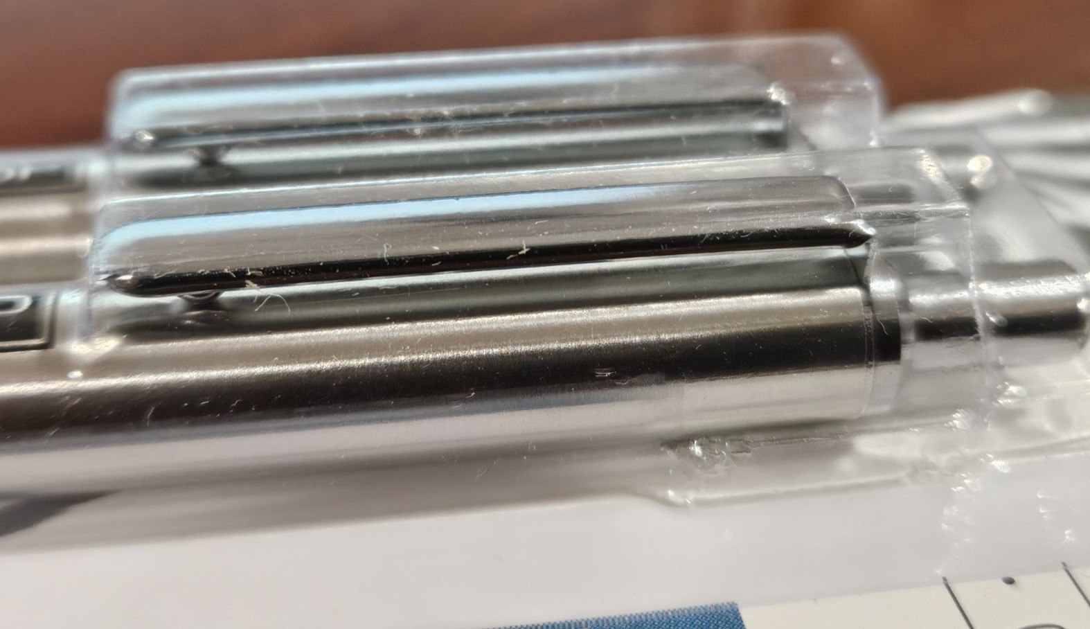 2 Zebra F402 Ballpoint Stainless Steel Retractable Pen Fine Point Black 0.7 mm