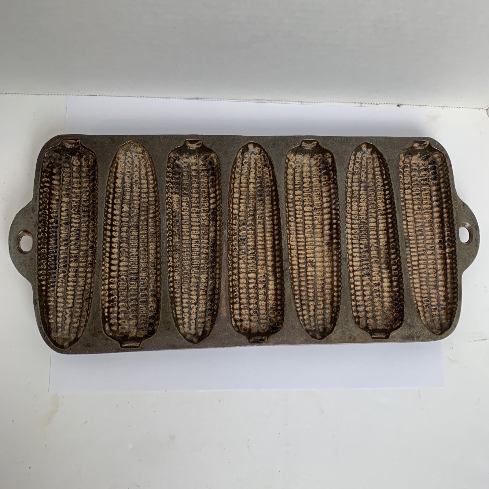 Vintage 1920 Wagner Ware Krusty Korn Kobs Cast Iron Cornbread Corn Stick Pan