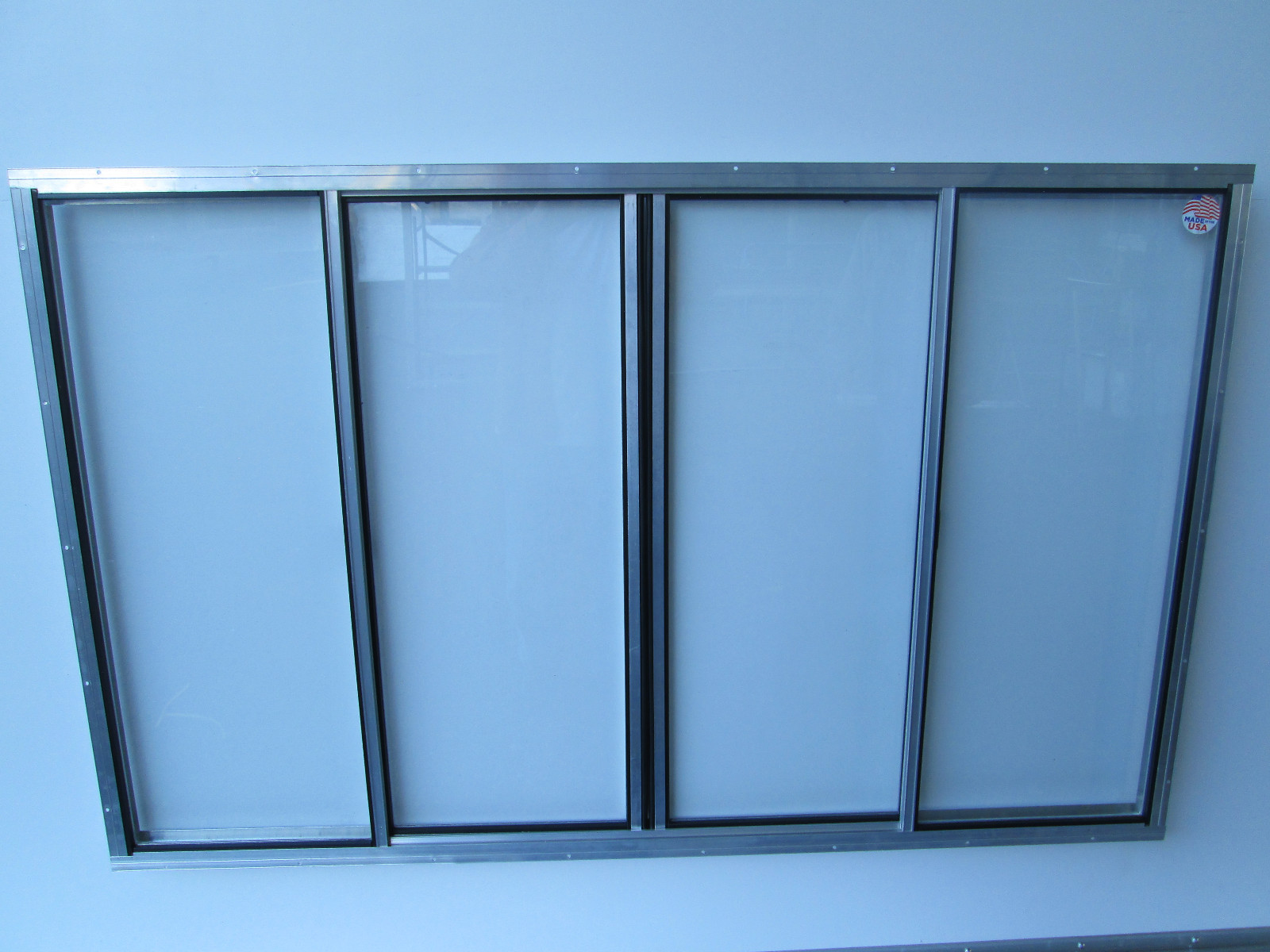 33″x53″ Concession Trailer Window Aluminum Frame, Tempered Glass, Sliding Panels