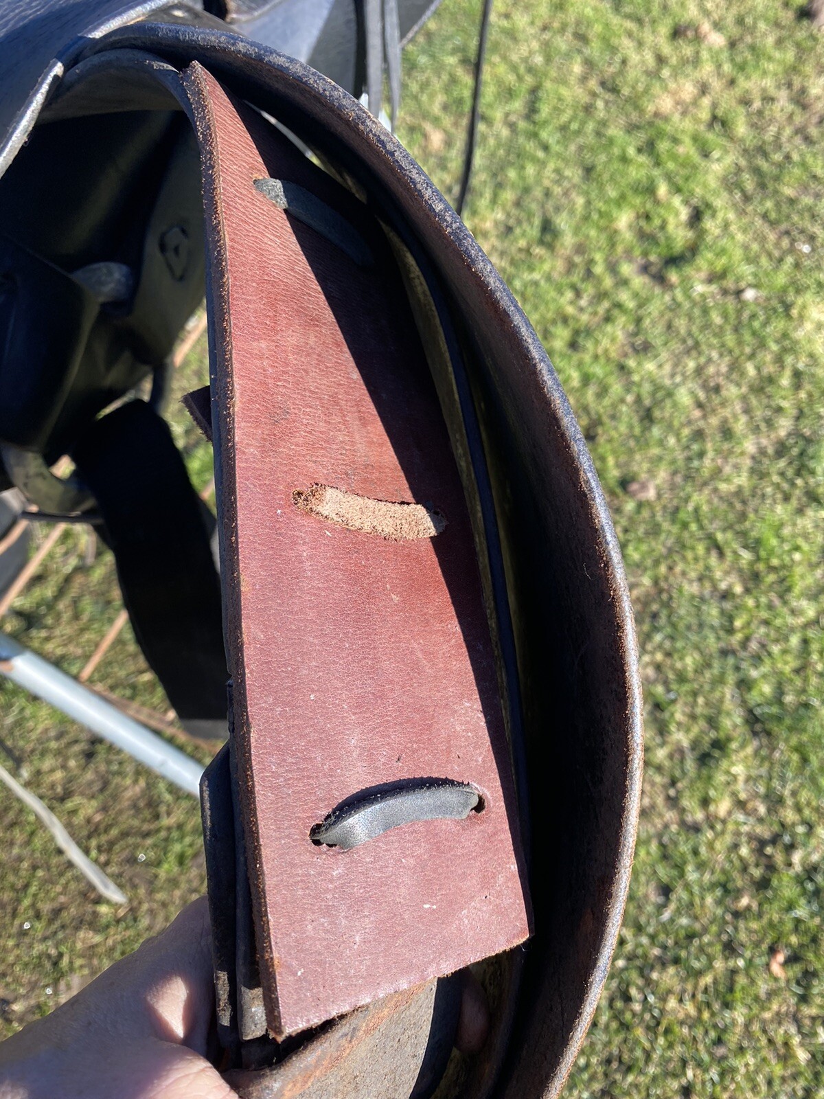 Antique/Vintage J. C. Higgins 15.5” slick seat Western saddle w/tapaderos