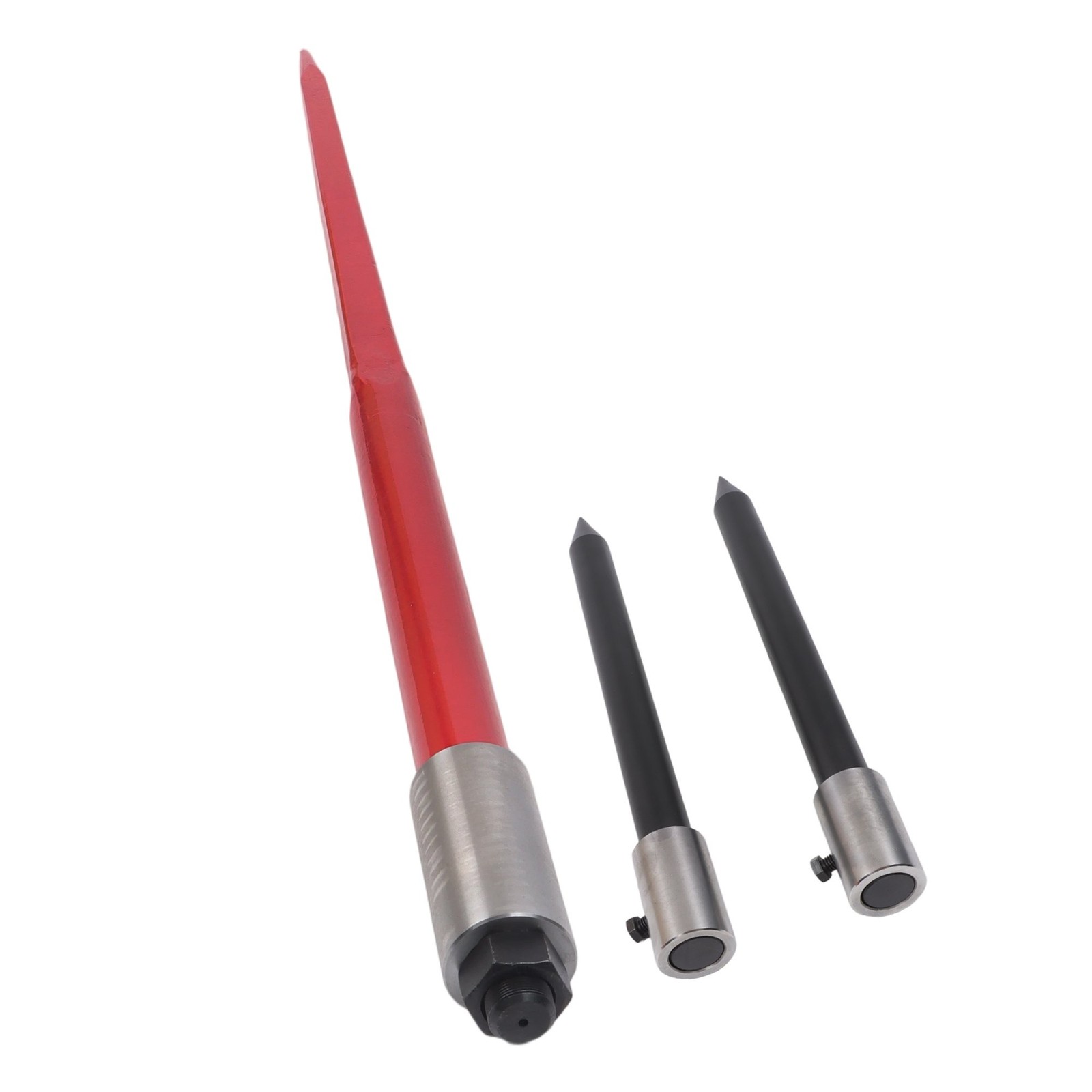 Hay Spear Attachment 49" With 2 Stabilizer Spears 3000 Lbs Capacity Bale Forks