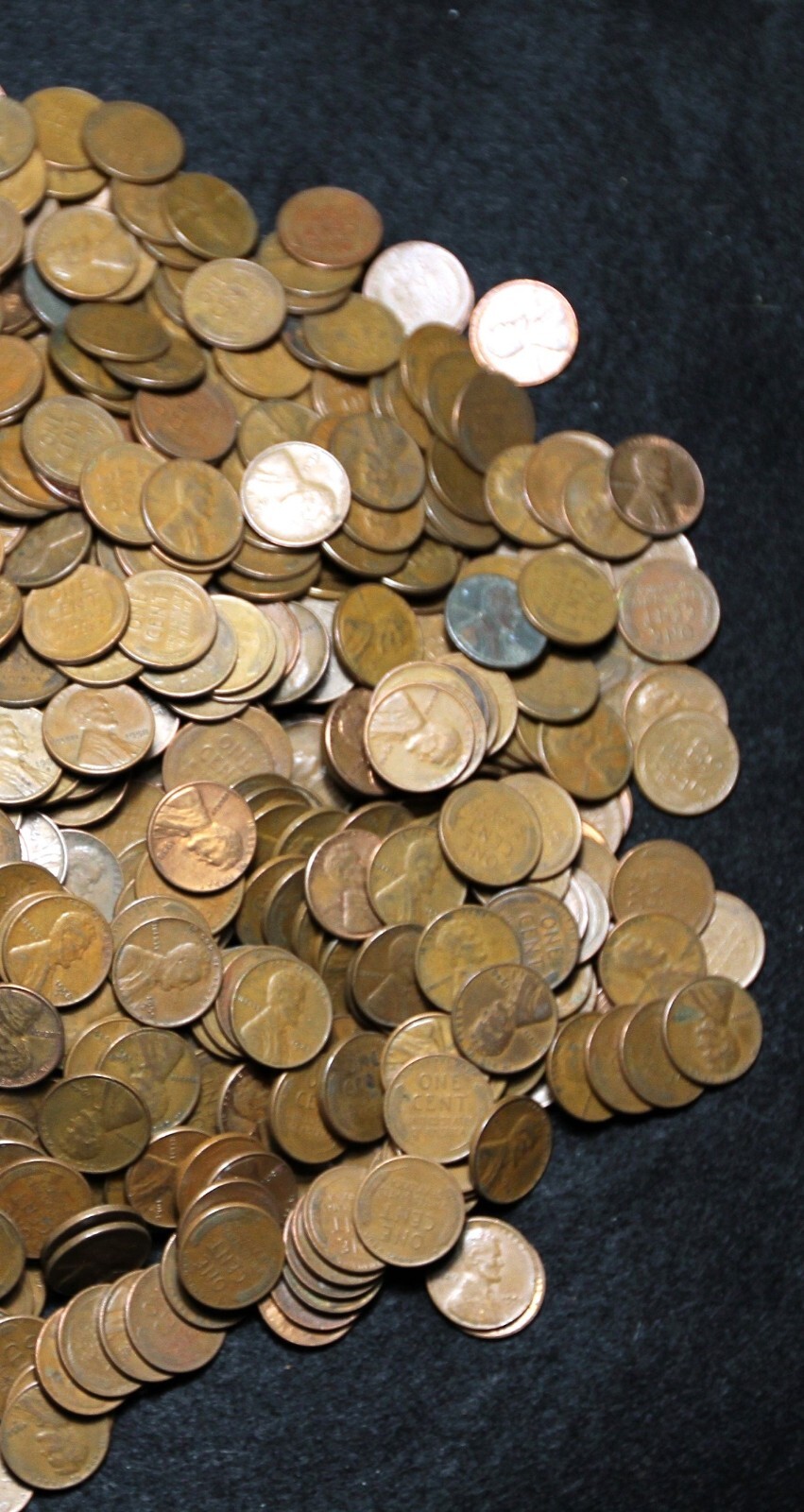 Collection of 1,000 Wheat Cents (All 1940's - 1950's) - US 1c Penny Coins