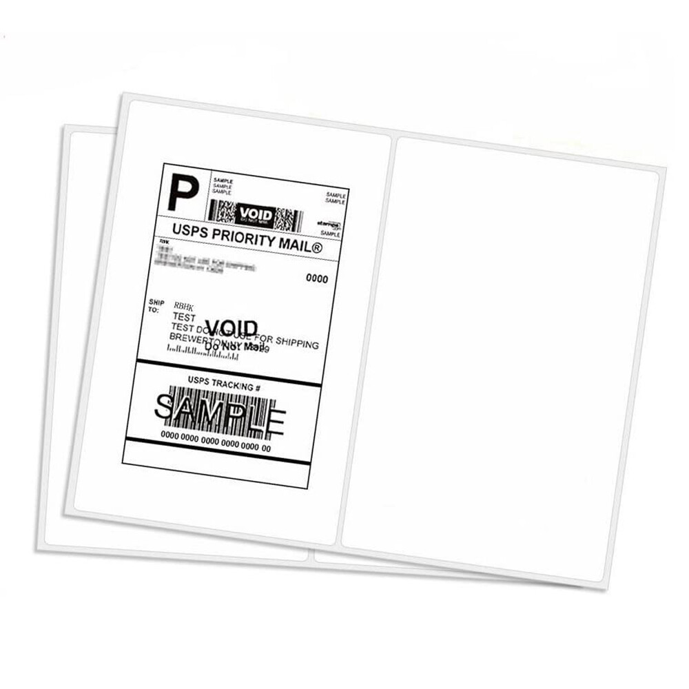 50-20000 Mailing Shipping Labels 8.5"x5.5" Round Corner Half Sheet Self Adhesive