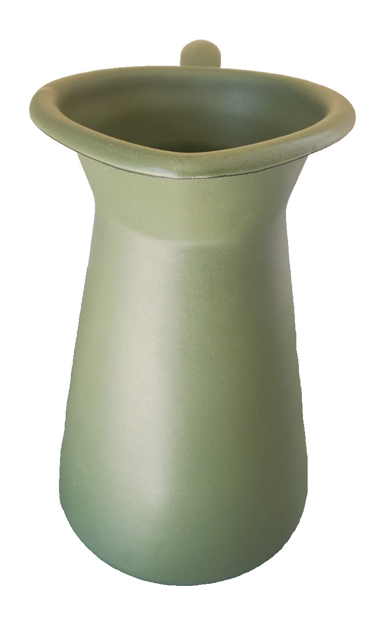 IKEA FARMHOUSE STYLE MATTE GREEN STEEL ENAMEL 9 INCH VASE/JUG