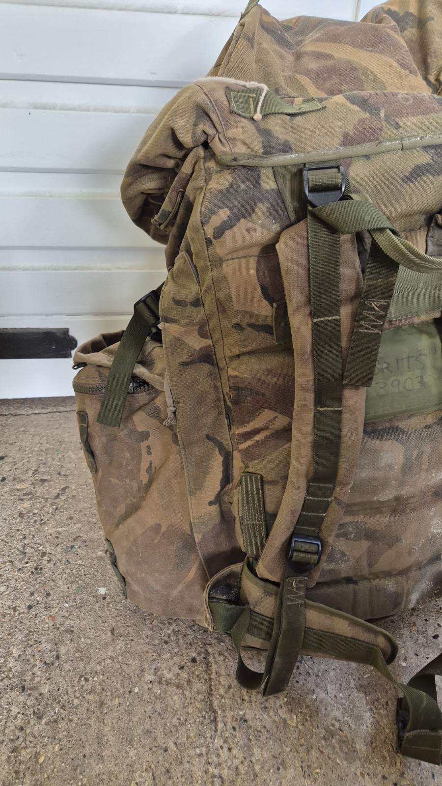 GENUINE BRITISH ARMY BERGEN RUCKSACK DPM LONG BACK 120L SIDE POUCHES + YOKE