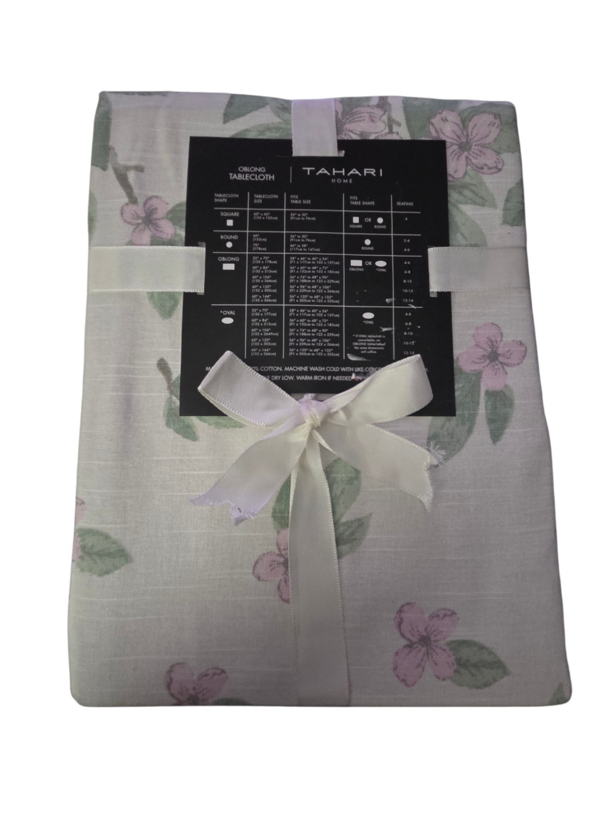 Tahari Home - NEW Large 60 x 120in Oblong Spring/Summer Floral Tablecloth