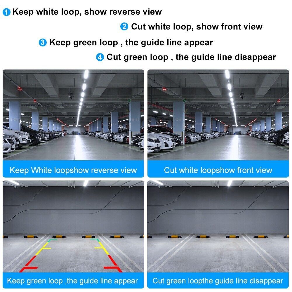 CMOS Car Rear View Backup Parking Reverse Camera Back HD Vision Waterproof 7 LED