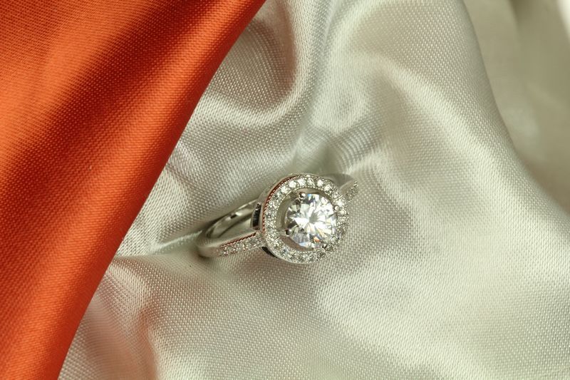 STERLING SILVER ROUND CZ PAVE ANNIVERSAY RING ENGAGEMENT RING WEDDING RING _S9