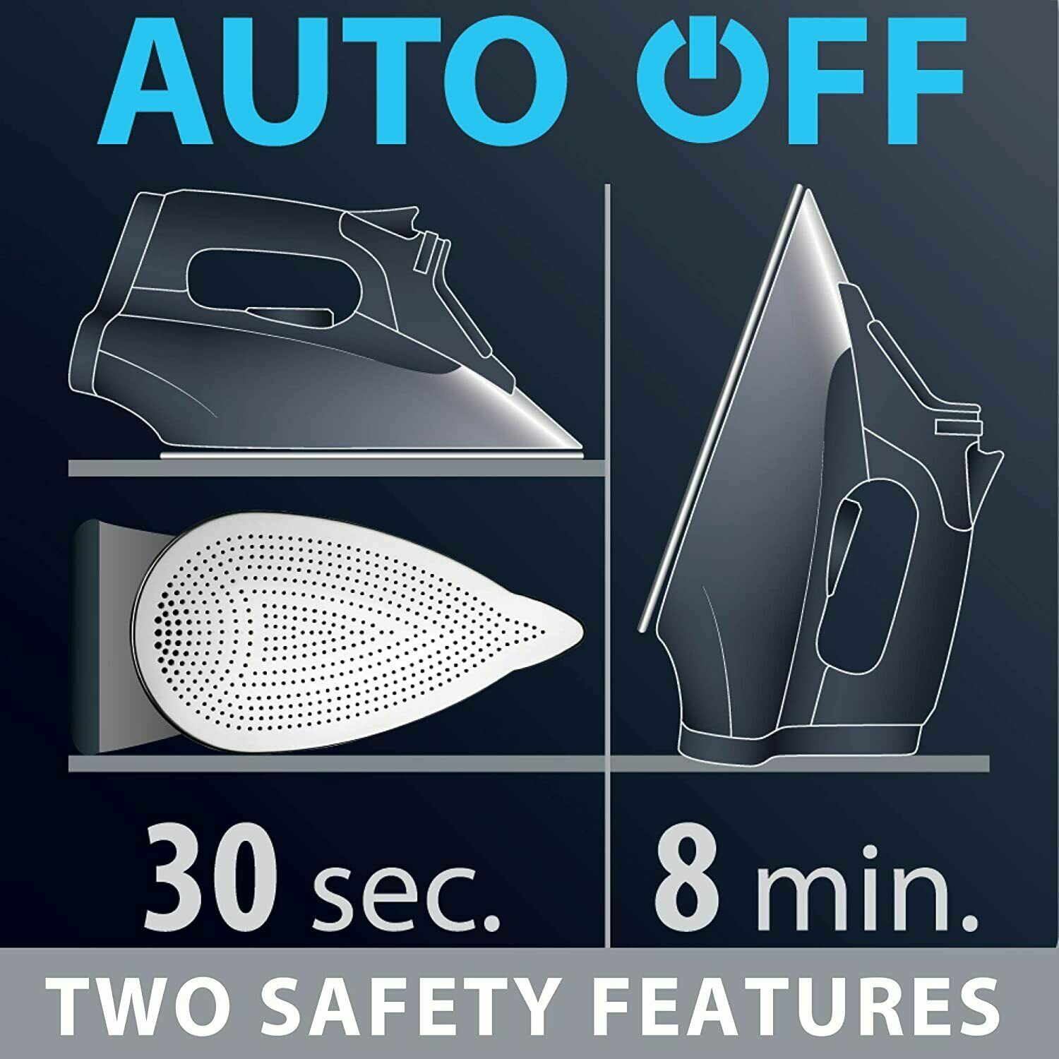 Rowenta DW8192 Steam Pro 1800-Watt. Auto Off- Anti Calc 400 Hole Soleplate