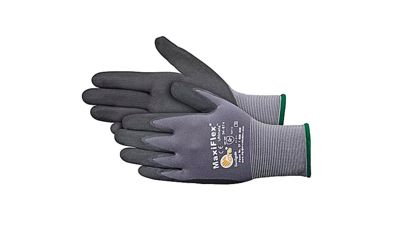 Medium 34-874 Maxiflex Ultimate Nitrile Micro-Foam Coated Gloves - 12 PACK