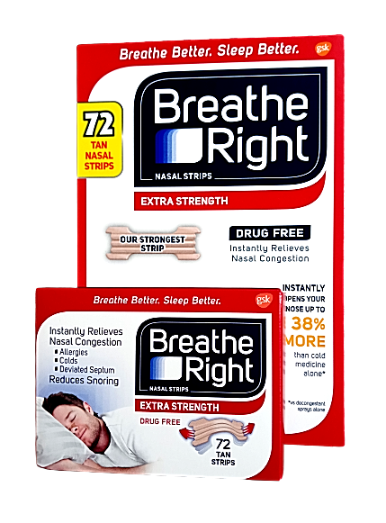 Breathe Right Extra Strength Tan Nasal Strips 72 TAN STRIPS PREMIUM PACK