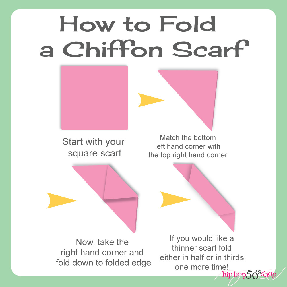 Women Sheer Chiffon Neck Scarf 20 inch and 23 inch Vintage Style Accessory 50's