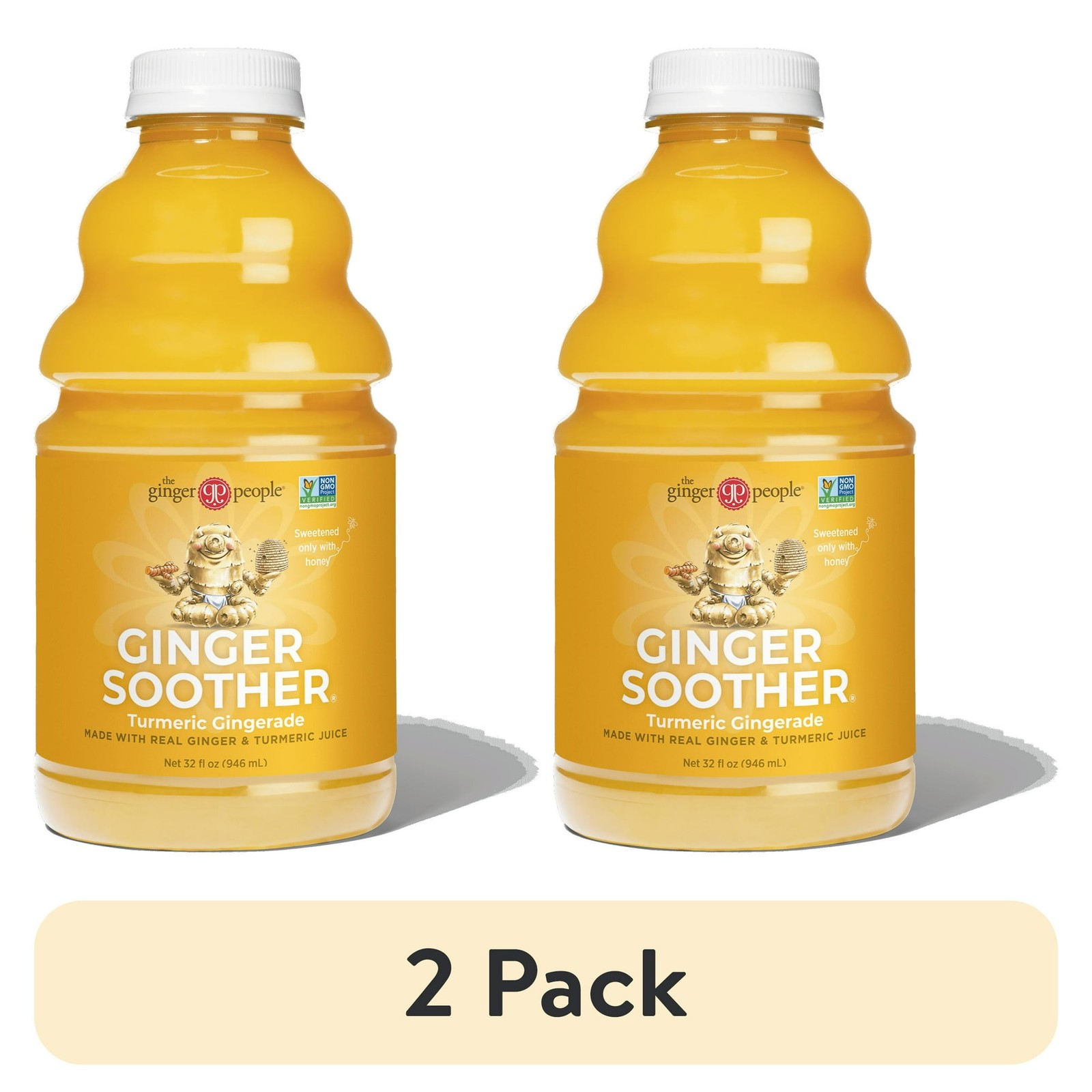 (2 pack)The Ginger People-Ginger soother Juice drink With Turmeric-32 fl oz