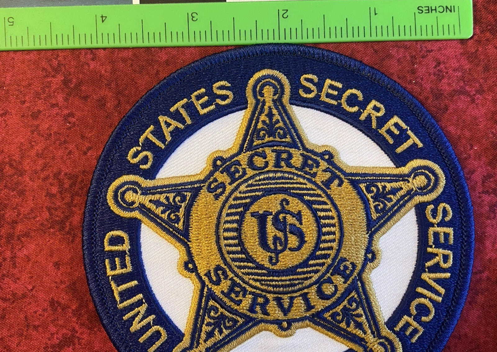 UNITED STATES SECRET SERVICE PATCH - WITH THE GOLD VINTAGE STAR
