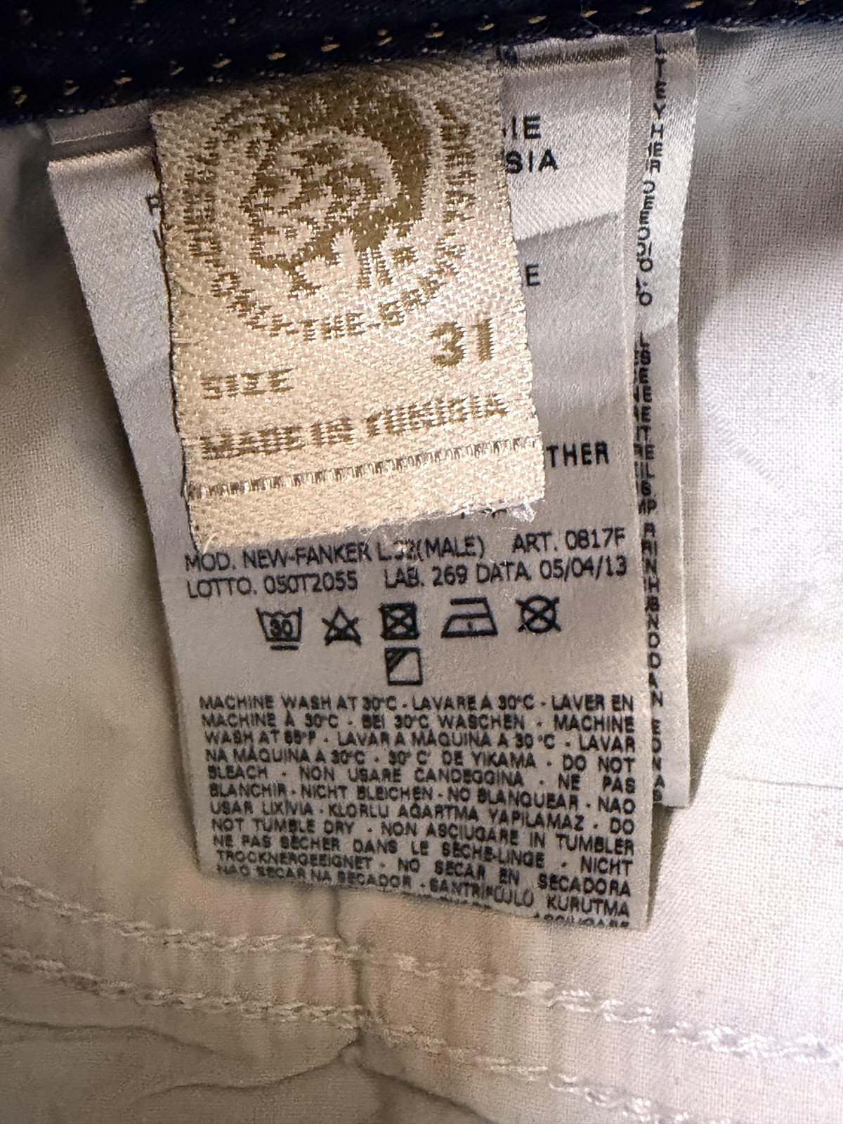 Diesel Jeans Mens 33x33 New-Fanker Button Fly Medium Wash Bootcut Blue Denim